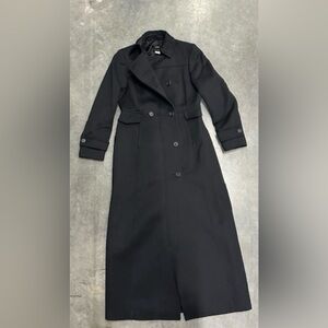 J. Crew Classic Black Trench Coat